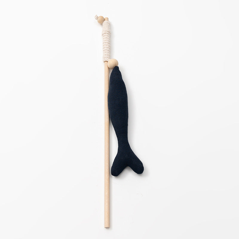Cat Fishing Rod with Realistic Fish Teaser Toy
