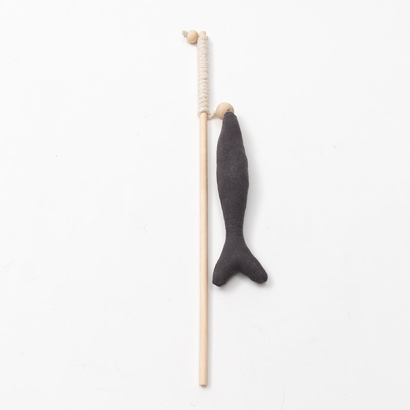 Cat Fishing Rod with Realistic Fish Teaser Toy