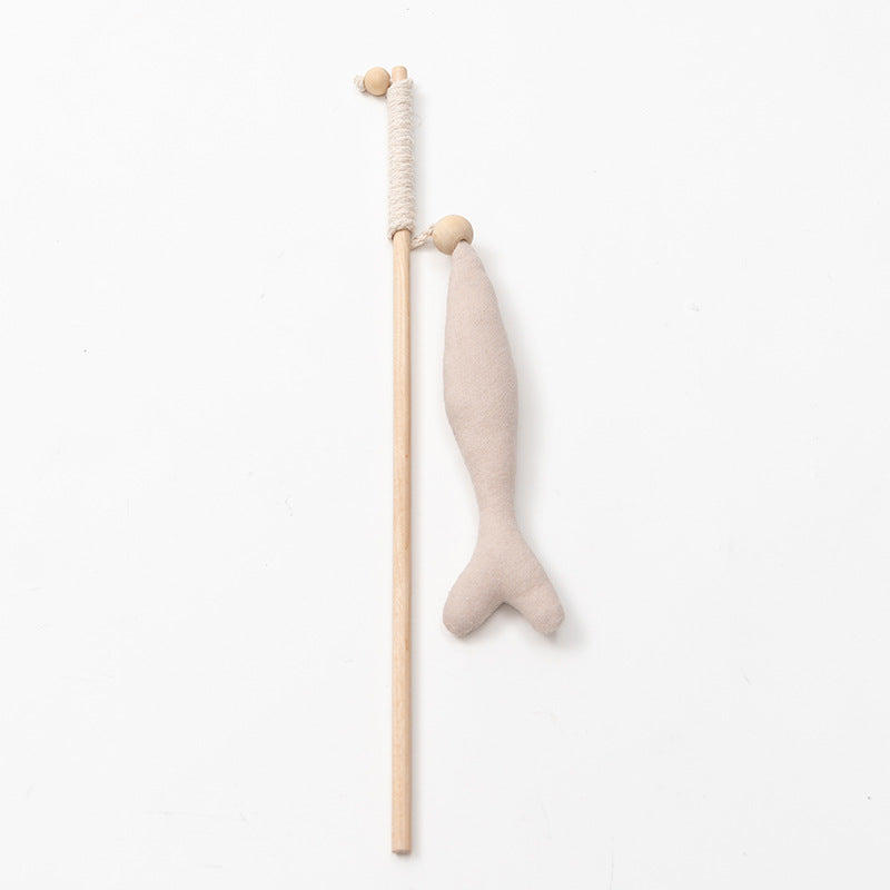 Cat Fishing Rod with Realistic Fish Teaser Toy