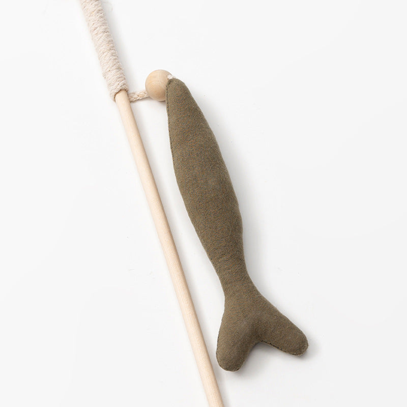 Cat Fishing Rod with Realistic Fish Teaser Toy