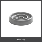 Ceramic Slow Feeder Pet Bowl with Wooden Base