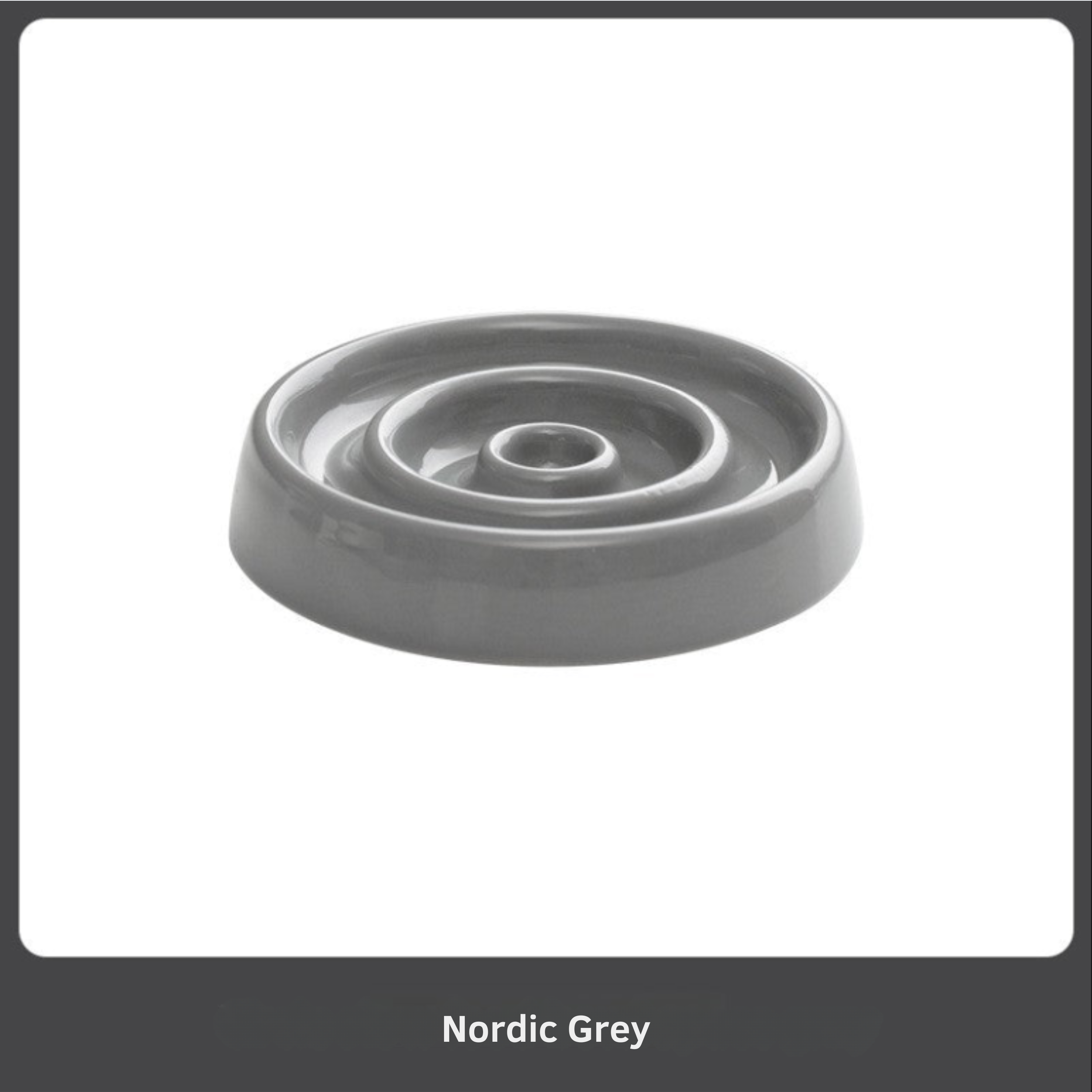 Ceramic Slow Feeder Pet Bowl with Wooden Base