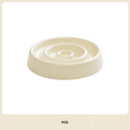 Ceramic Slow Feeder Pet Bowl with Wooden Base