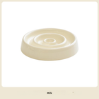 Ceramic Slow Feeder Pet Bowl with Wooden Base