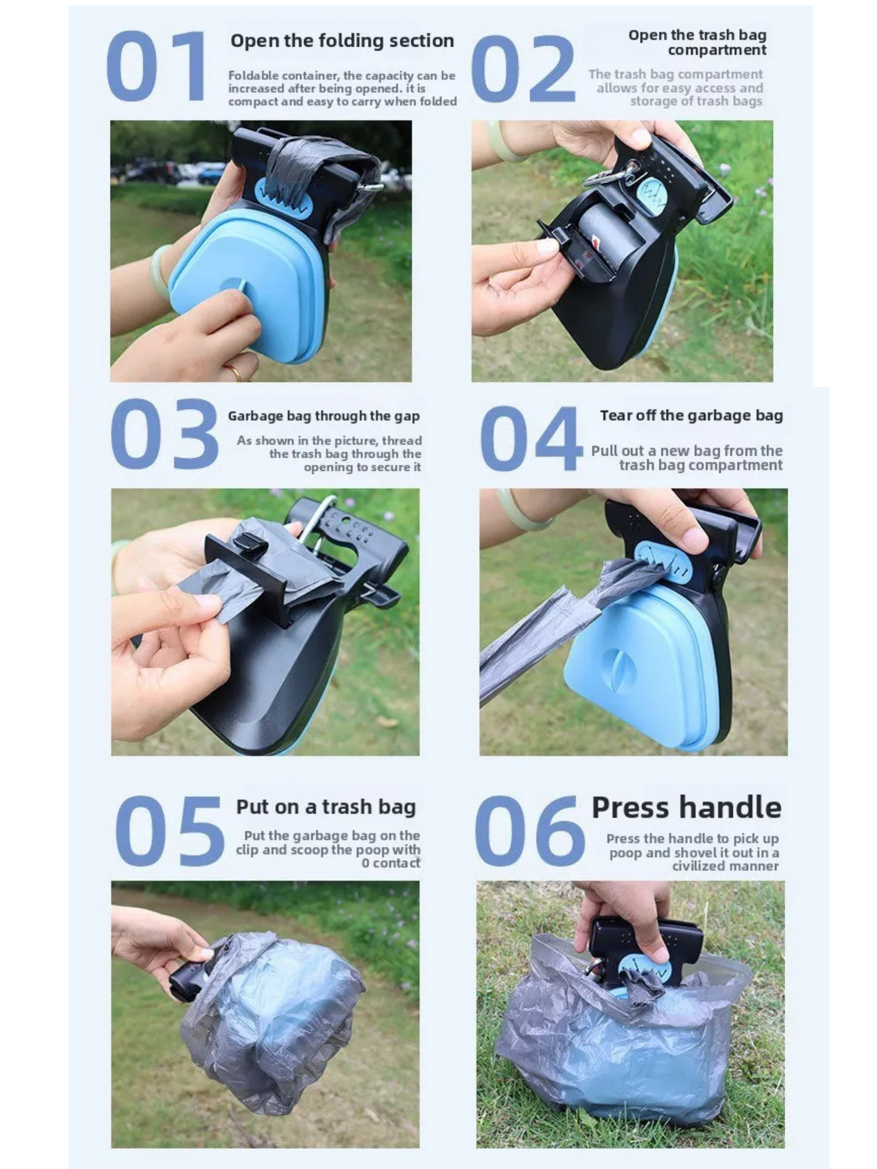 Foldable Pet Waste Scooper